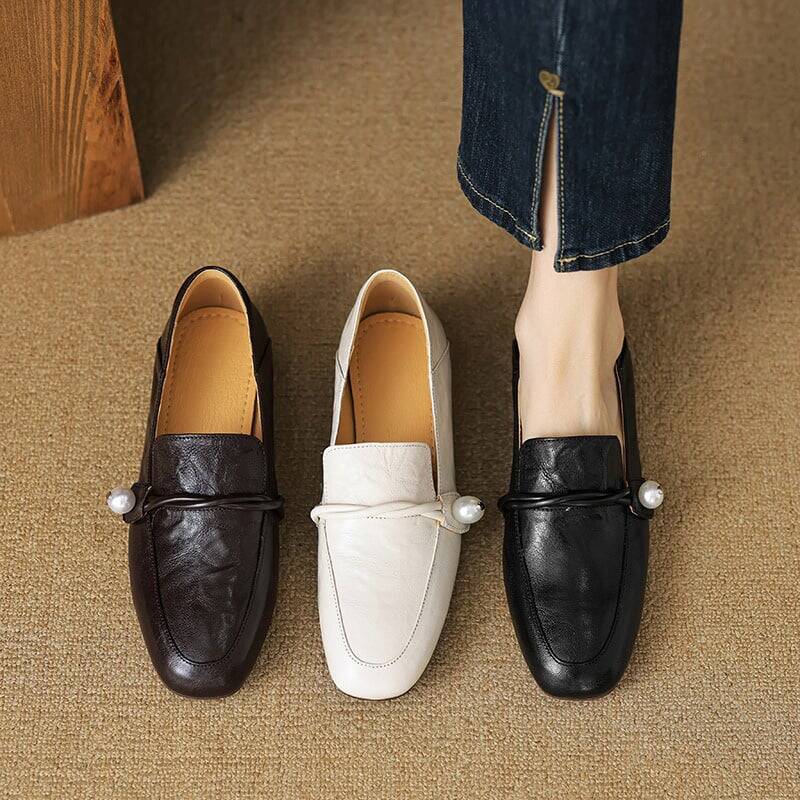 CHIKO Ann Square Toe Block Heels Loafers Shoes
