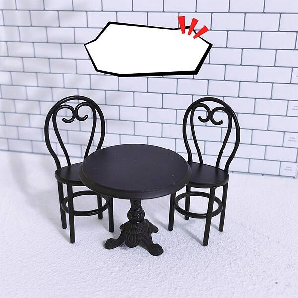 Miniature Alloy Table & Chair Set