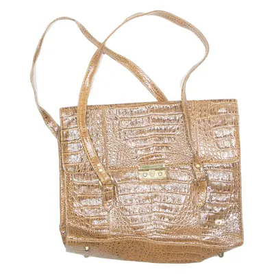 CB Womens Handbag Brown Leather Animal Print