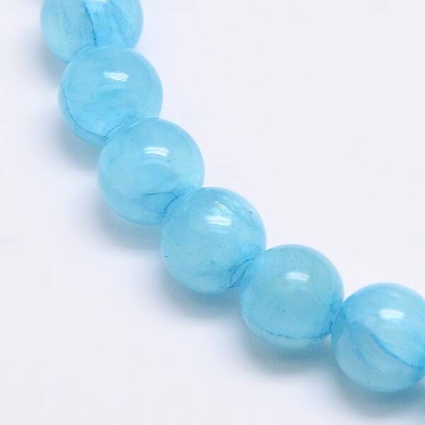 Dyed Natural Green Jade Beads Strands