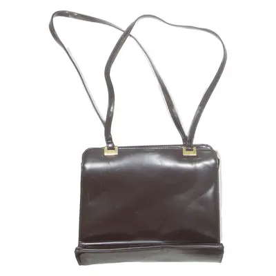UMBERTO ENZO Womens Shoulder Bag Brown Leather