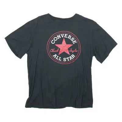 CONVERSE Mens T-Shirt Black S