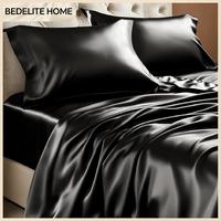BEDELITE Satin Sheets Twin Size Bed Set, Luxury Soft Ivory White Silky Sheets for Hair and Skin, Similar to Silk Bed Sheets S...