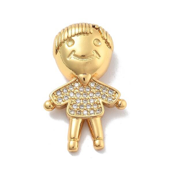 Brass Micro Pave Cubic Zirconia Pendants
