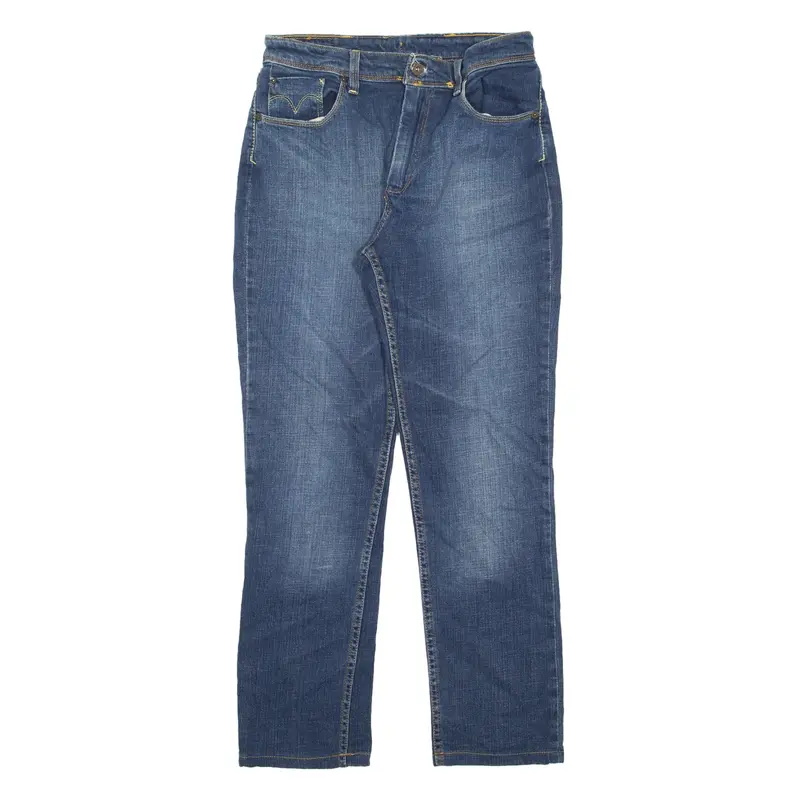 LEVI'S Jeans Blue Denim Slim Straight Stone Wash Womens W32 L27