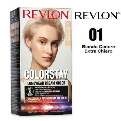 Revlon Color Stay Tintura permanente per capelli 01 Biondo cenere chiaro 165 ml