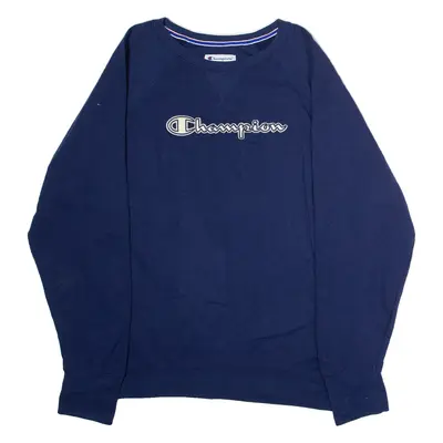 CHAMPION Mens Sweatshirt Blue Crew Neck 2XL