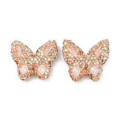 Handmade Polymer Clay Rhinestone Beads