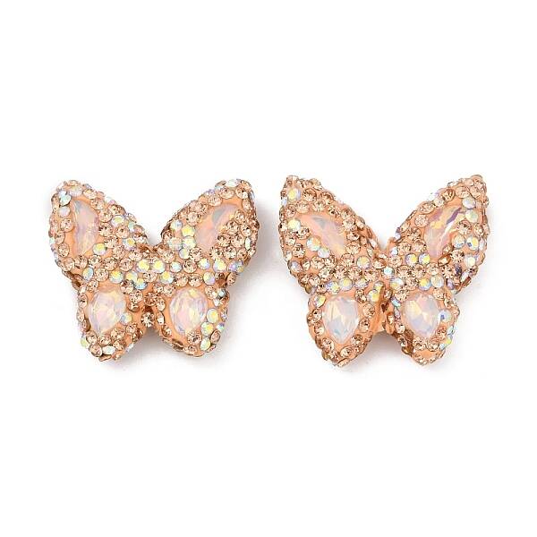 Handmade Polymer Clay Rhinestone Beads