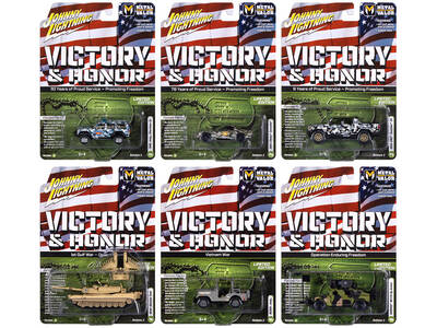 Military Set A of 6 pieces 2025 Release 2 Limited Edition Diecast Models by Johnny Lightning