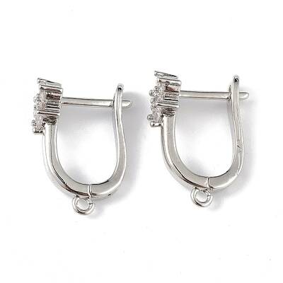 Brass Flower Hoop Earring Findings