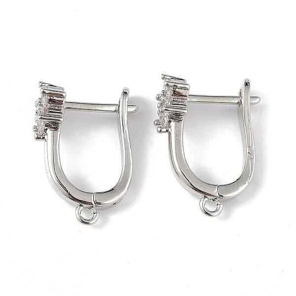 Brass Flower Hoop Earring Findings