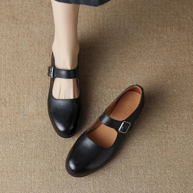 CHIKO Shanterria Round Toe Block Heels Mary Jane Shoes