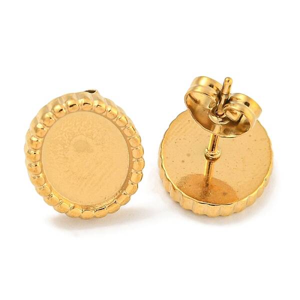 Ion Plating(IP) 304 Stainless Steel Stud Earrings Findings