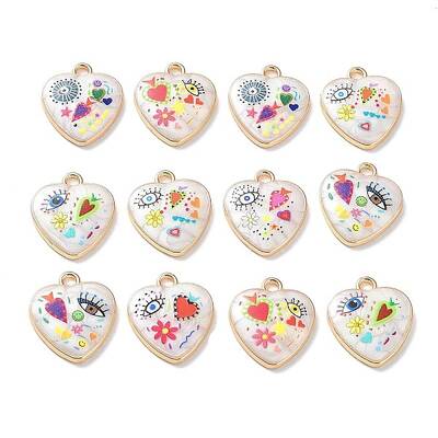 Rack Plating Alloy Enamel Pendants
