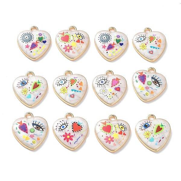 Rack Plating Alloy Enamel Pendants