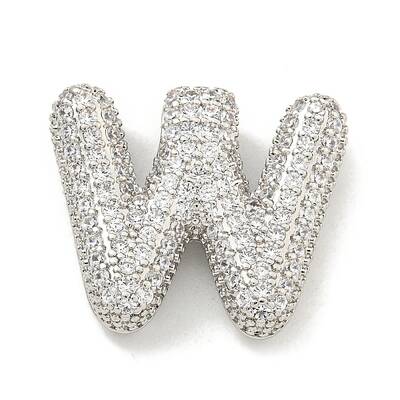 Platinum Plated Brass Micro Pave Cubic Zirconia Pendants
