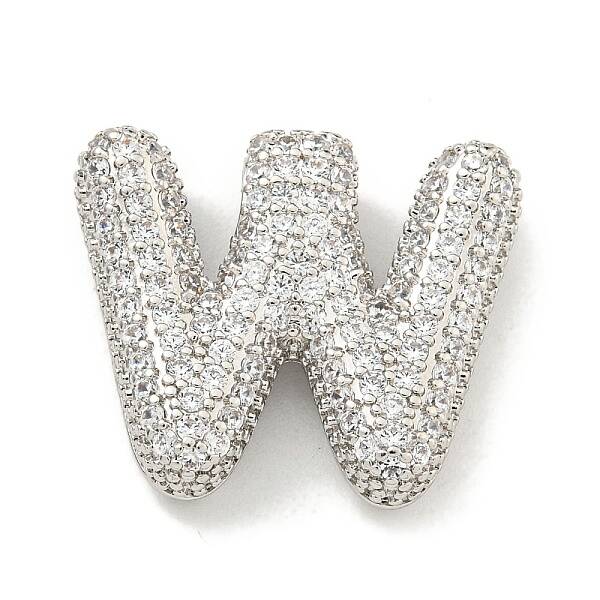 Platinum Plated Brass Micro Pave Cubic Zirconia Pendants