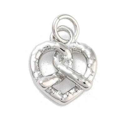 Rack Plating Heart Brass Pendants