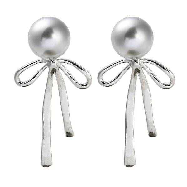 Bowknot Brass Stud Earrings
