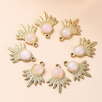 Bohemia Style Natural Rose Quartz Pendants