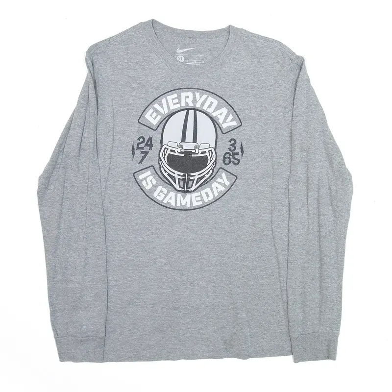 NIKE Every Day Is Game Day Grey USA Long Sleeve T-Shirt Boys XL