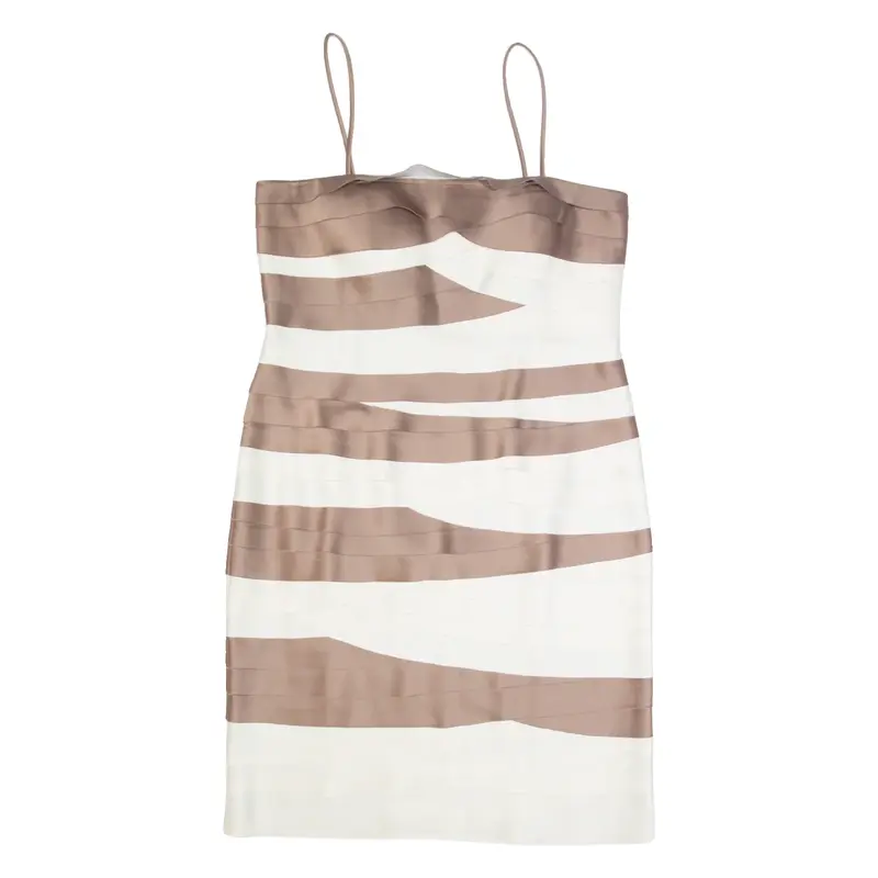 PHASE EIGHT Womens Bodycon Dress Brown Sleeveless Knee Length UK 16