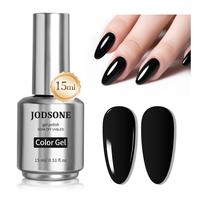 JODSONE 2025 New Upgraded Version Gel Nail Polish 15ml Black Gel Polish Black Gel Nail Polish Black Nail Polish Soak Off Led ...