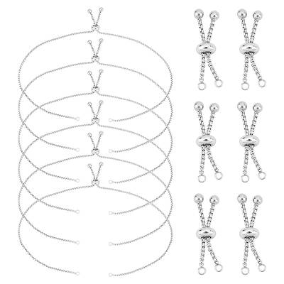 12Pcs 2 Style Adjustable 304 Stainless Steel Bracelet Making