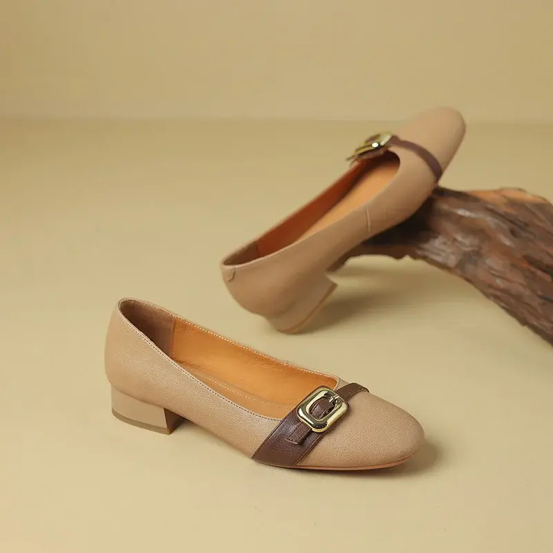 CHIKO Samara Round Toe Block Heels Pumps Shoes