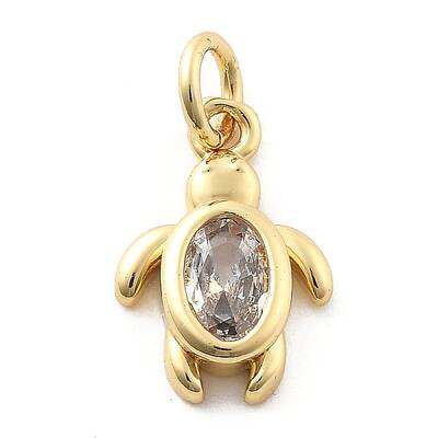 Brass Micro Pave Cubic Zirconia Pendants