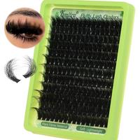 Thick Lash Clusters 14-24mm Long 240D Fluffy Cluster Eyelash Extensions  D Curl Volume Eyelash Clusters 192 count Individual ...