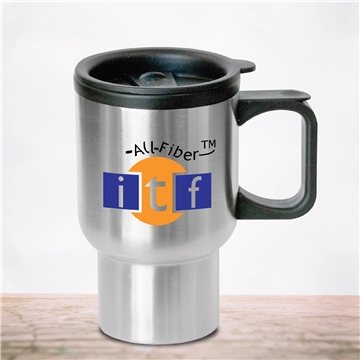 144 Customized BISHOP - 16 OZ STAINLESS STEEL TRAVEL MUG - ...