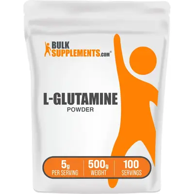 BulkSupplements - L-Glutamine Powder - Amino Acid - Protein Powder - Workout Supplement - 100g-1kg - 5g per Serving