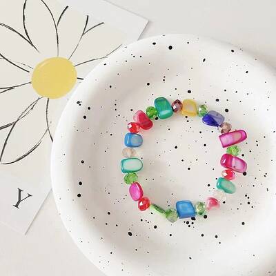 Bohemia Style Shell & Glass Beads Stretch Bracelets for Women