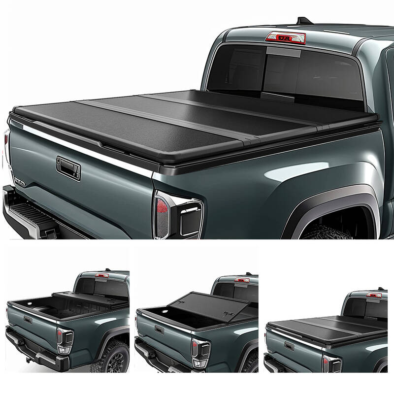 OEDRO Hard Tri-fold 5FT Tonneau Cover Fold Truck Bed Covers Compatible with 2024-2025 Toyota Tacoma (Excl. Trail Edition) wit...