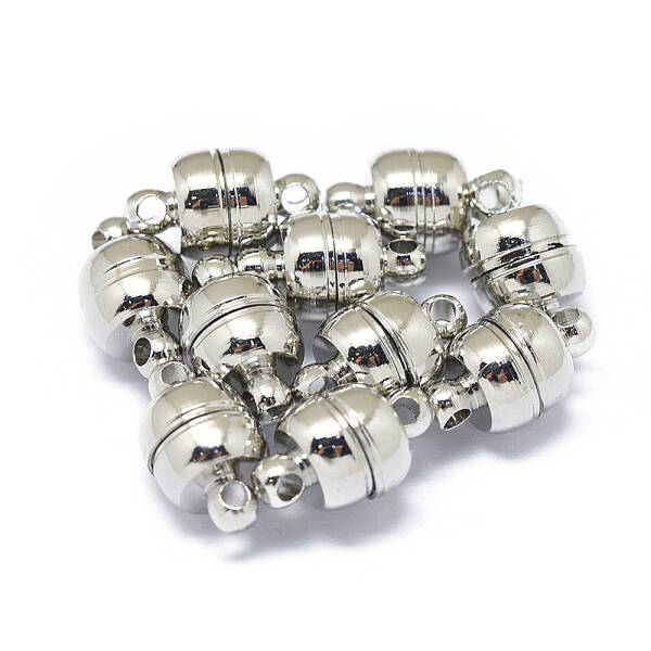 Rack Plating Brass Magnetic Clasps with Loops