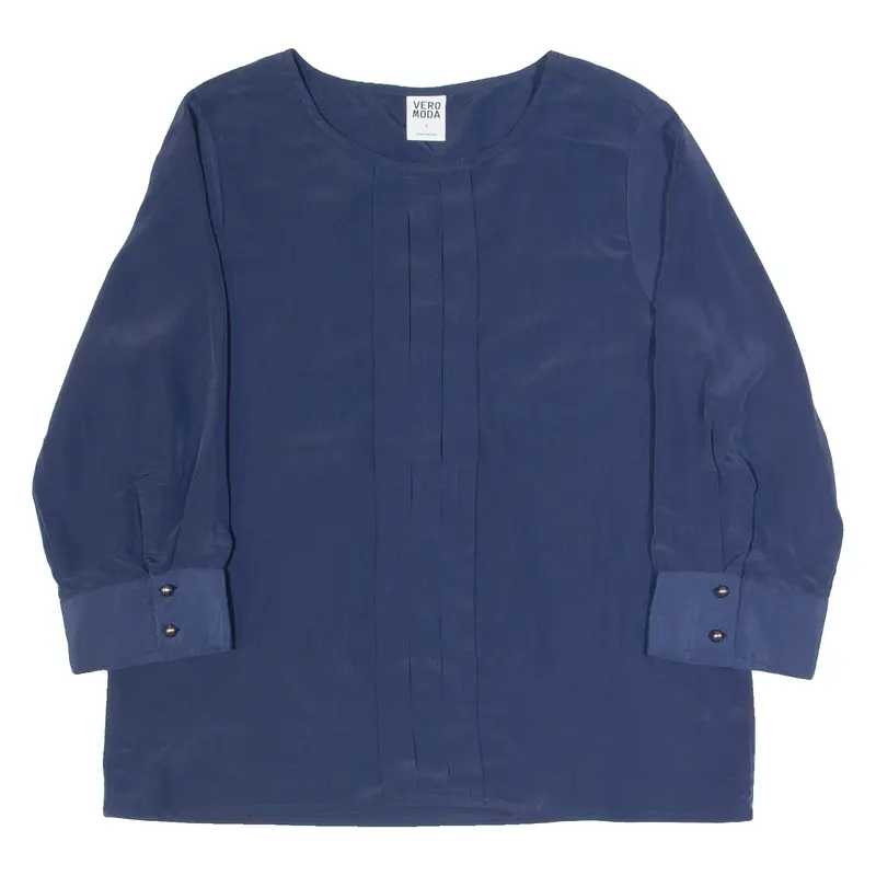 VERO MODA Womens Blouse Blue 3/4 Sleeve S