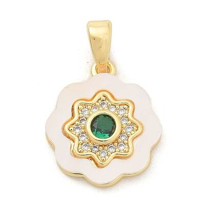 Brass Micro Pave Cubic Zirconia Pendents