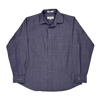 Christian Dior Shirt - Medium Blue Cotton Blend