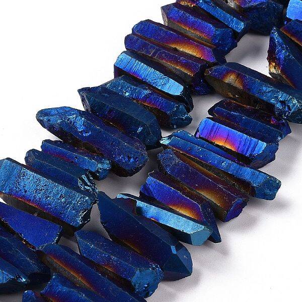 Natural Quartz Crystal Points Beads Strands