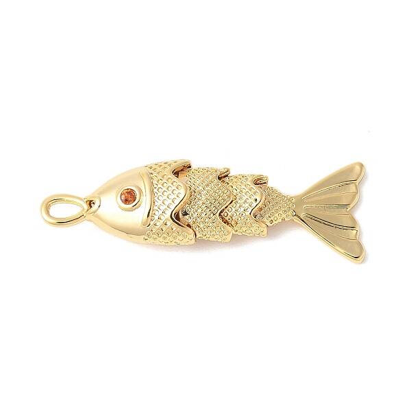 Brass Micro Pave Clear Cubic Zirconia Pendants