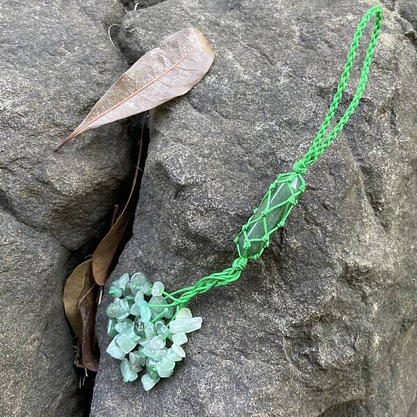 Green Aventurine Chip Pendant Decorations