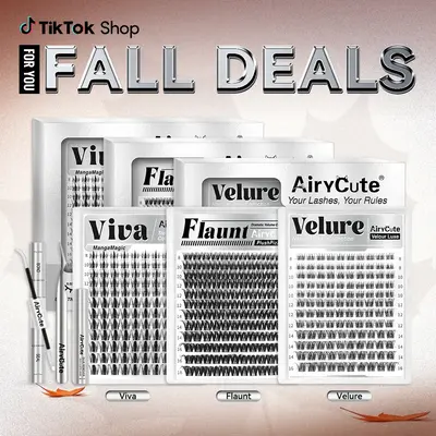 AiryCute Clusters Upgrade 2.0 Lashes with Ultra-Dense, Waterproof, Long-Lasting Lashes | Venus, Fairy, Flora | Natural Daily,...