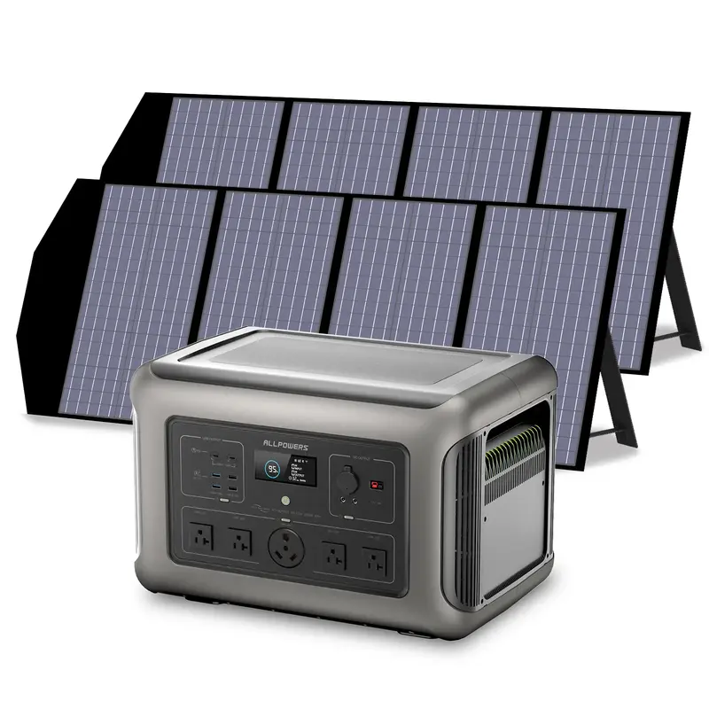 ALLPOWERS Solar Generator Kit 3200W Power Station 140W Solar Panel
