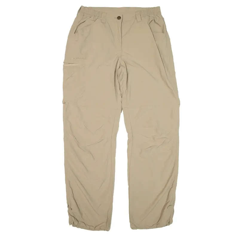 VAUDE Zip-off Legs Trousers Beige Relaxed Straight Womens W30 L31