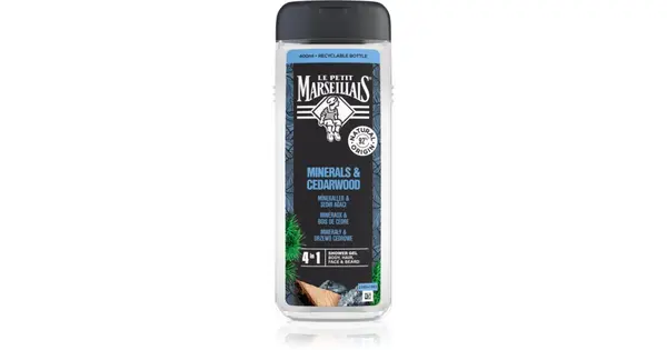 Le Petit Marseillais Minerals & Cedarwood 4 in 1 shower gel for men 400 ml