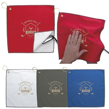 100 Custom rPET Double Layer Golf Towel - Dual Purpose