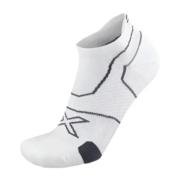 2XU Vectr Cushion No Show Socks - Dusty Pink/Grey - Medium