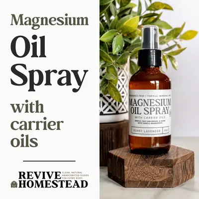 Magnesium Oil Spray with Carrier & Essential Oils for Sleep, Anxiety, and Muscle Recovery